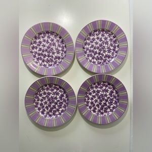 Waverly garden room Field of Flowers salad/dessert plates set of 4. Columbia